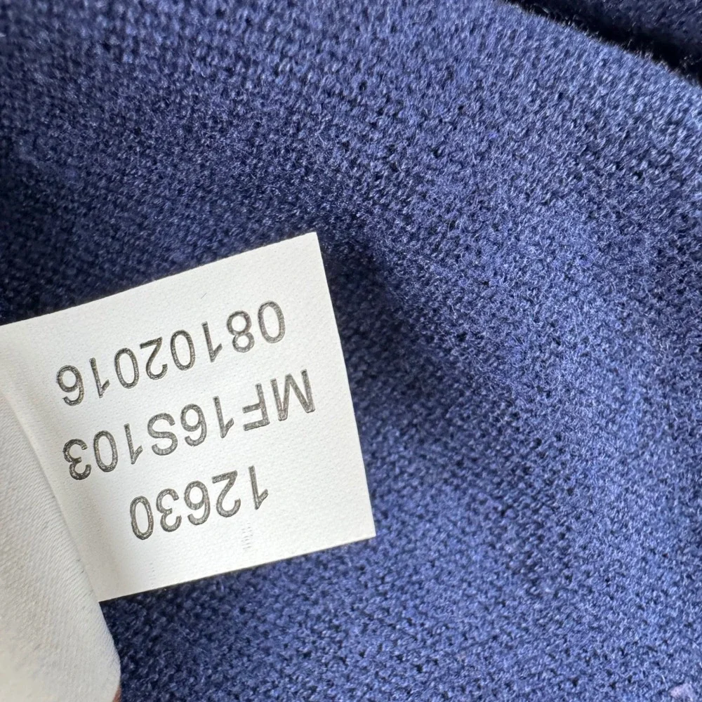 Peter Millar V-Neck Sweater Men Large Blue Silk Cotton Cashmere Luxury Old Money